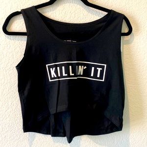 Killin it cropped tank